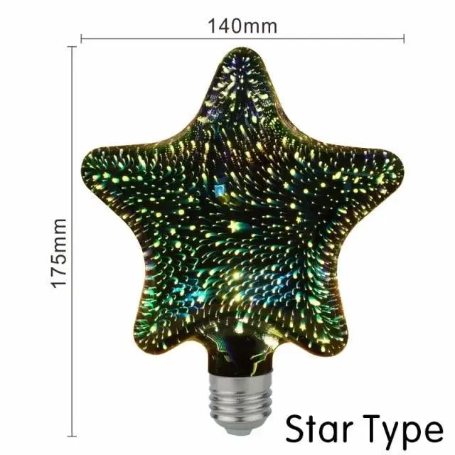 LATTUSO- LED Light Edison Bulb 3D Decoration Bulb| A60 ST64 G95 G80 optional