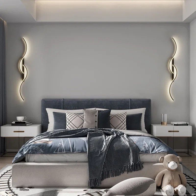 Led Bedside Wall Sconce Lamp For Living Room Bedroom Stair Modern Art Interior Wall Lights Light Fixture Night Lamps Home Decor