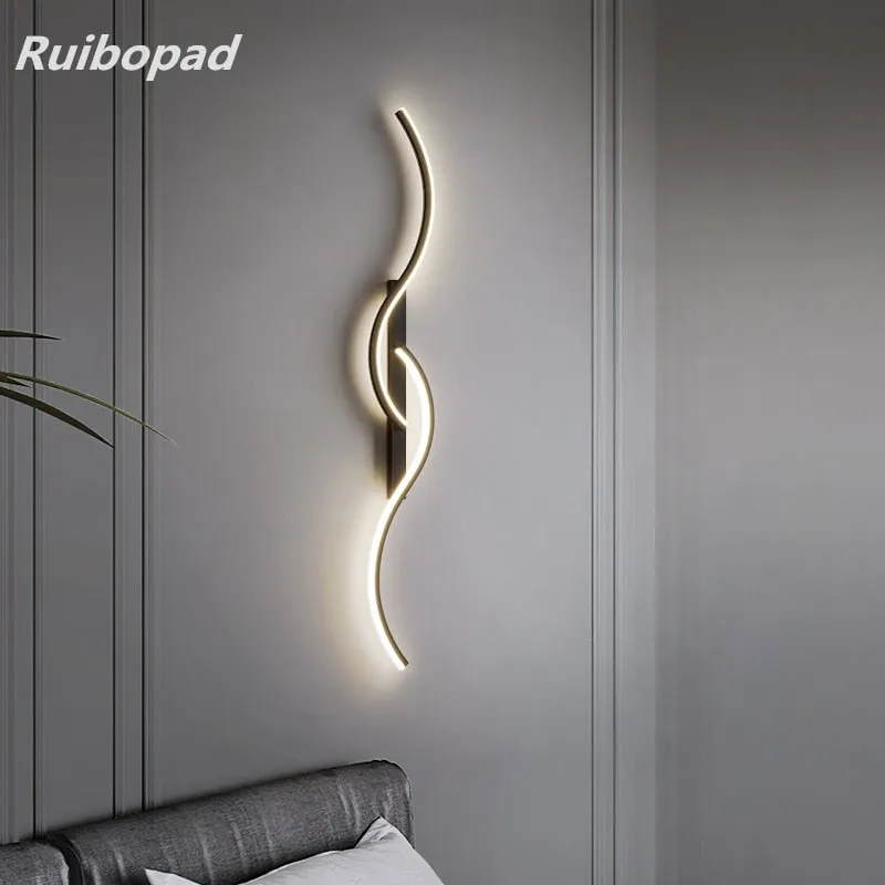 Led Bedside Wall Sconce Lamp For Living Room Bedroom Stair Modern Art Interior Wall Lights Light Fixture Night Lamps Home Decor