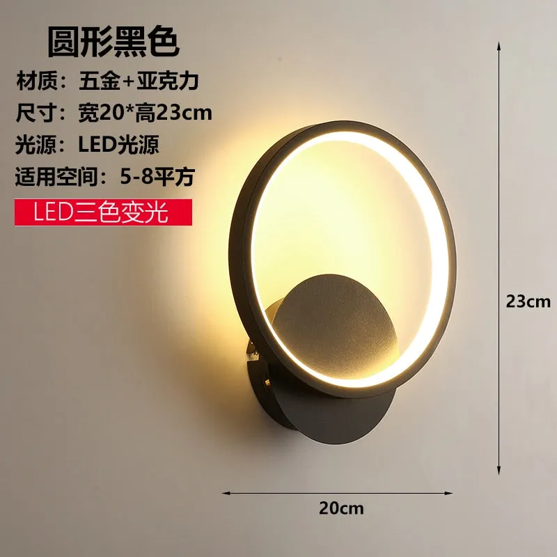Led Bedside Wall Sconce Lamp For Living Room Bedroom Stair Modern Art Interior Wall Lights Light Fixture Night Lamps Home Decor