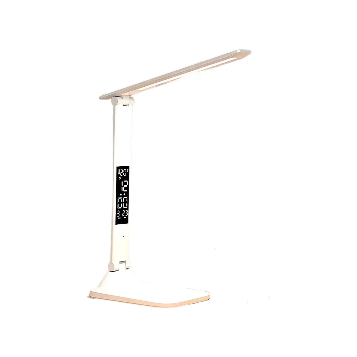 LED Desk Lamp Rechargeable With Alarm Clock Thermometer Dimmable Touch Foldable USB Charging Table Lamp Battery Night Light NEW