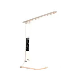 LED Desk Lamp Rechargeable With Alarm Clock Thermometer Dimmable Touch Foldable USB Charging Table Lamp Battery Night Light NEW