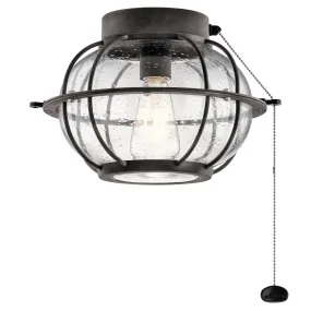 LED Fan Light Kit from the Bridge Point Collection in Weathered Zinc Finish by Kichler