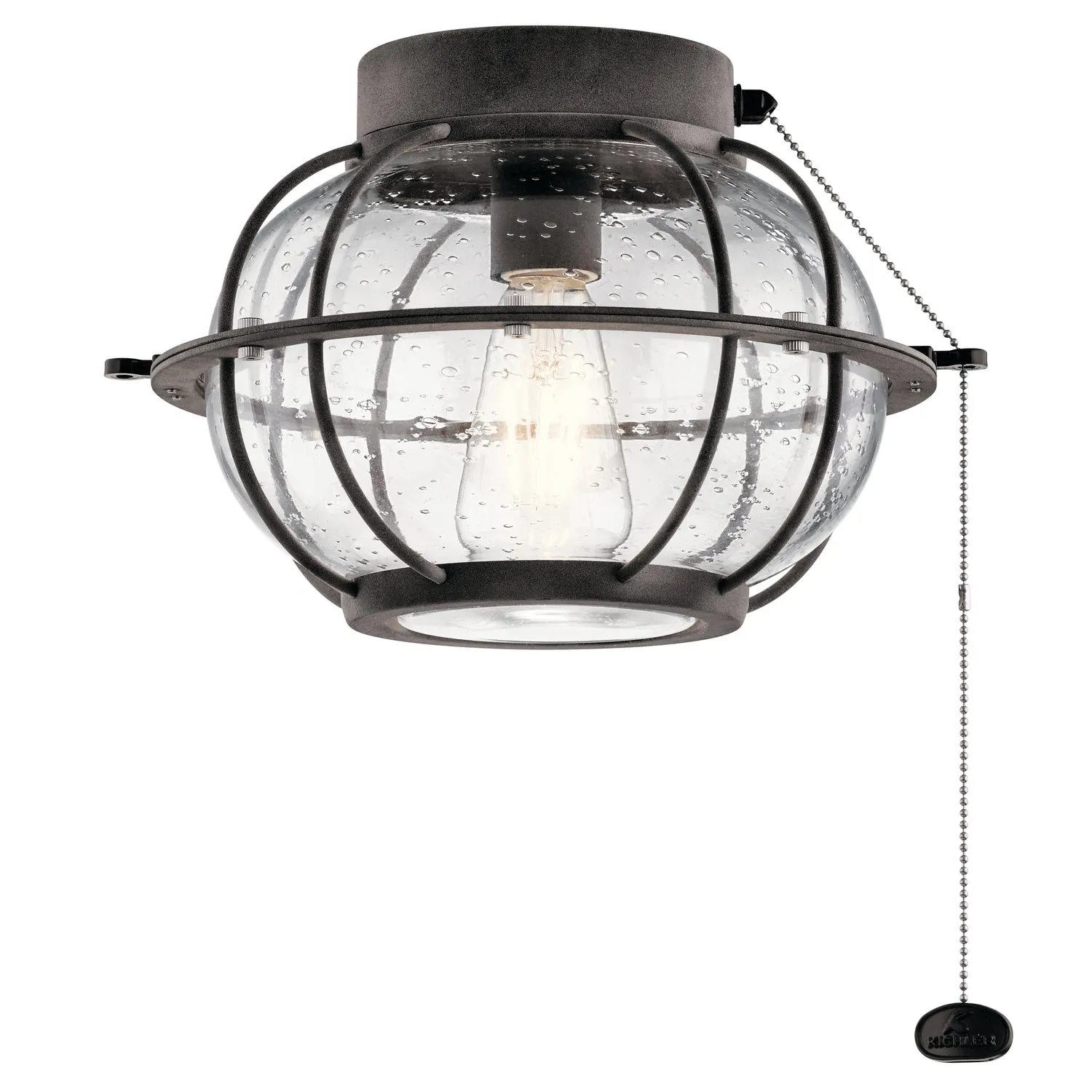 LED Fan Light Kit from the Bridge Point Collection in Weathered Zinc Finish by Kichler