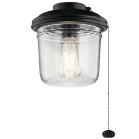 LED Fan Light Kit from the Yorke Collection in Satin Black Finish by Kichler