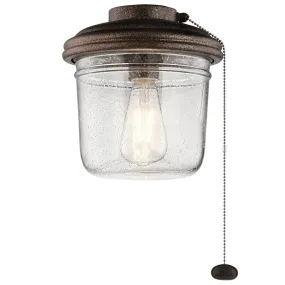 LED Fan Light Kit from the Yorke Collection in Weathered Copper Powder Coat Finish by Kichler