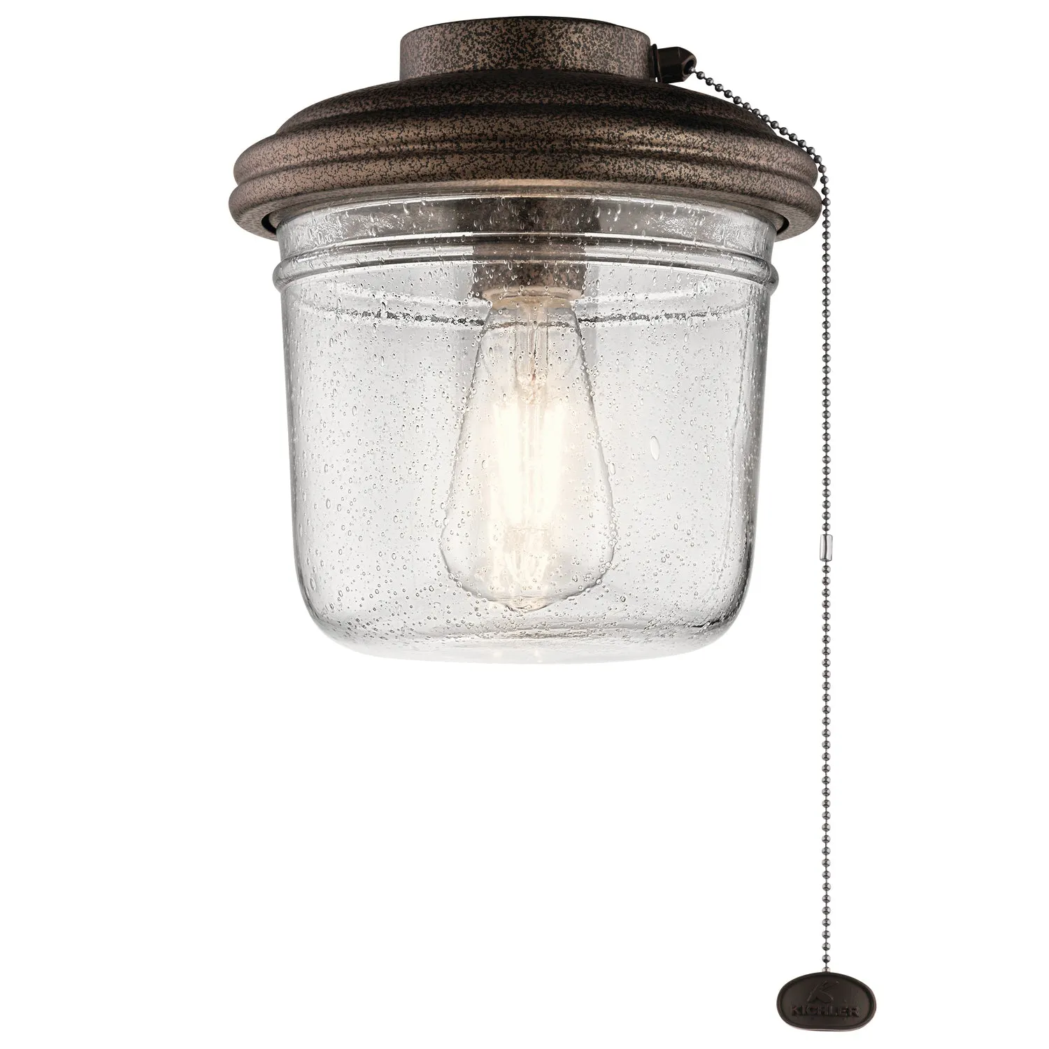 LED Fan Light Kit from the Yorke Collection in Weathered Copper Powder Coat Finish by Kichler