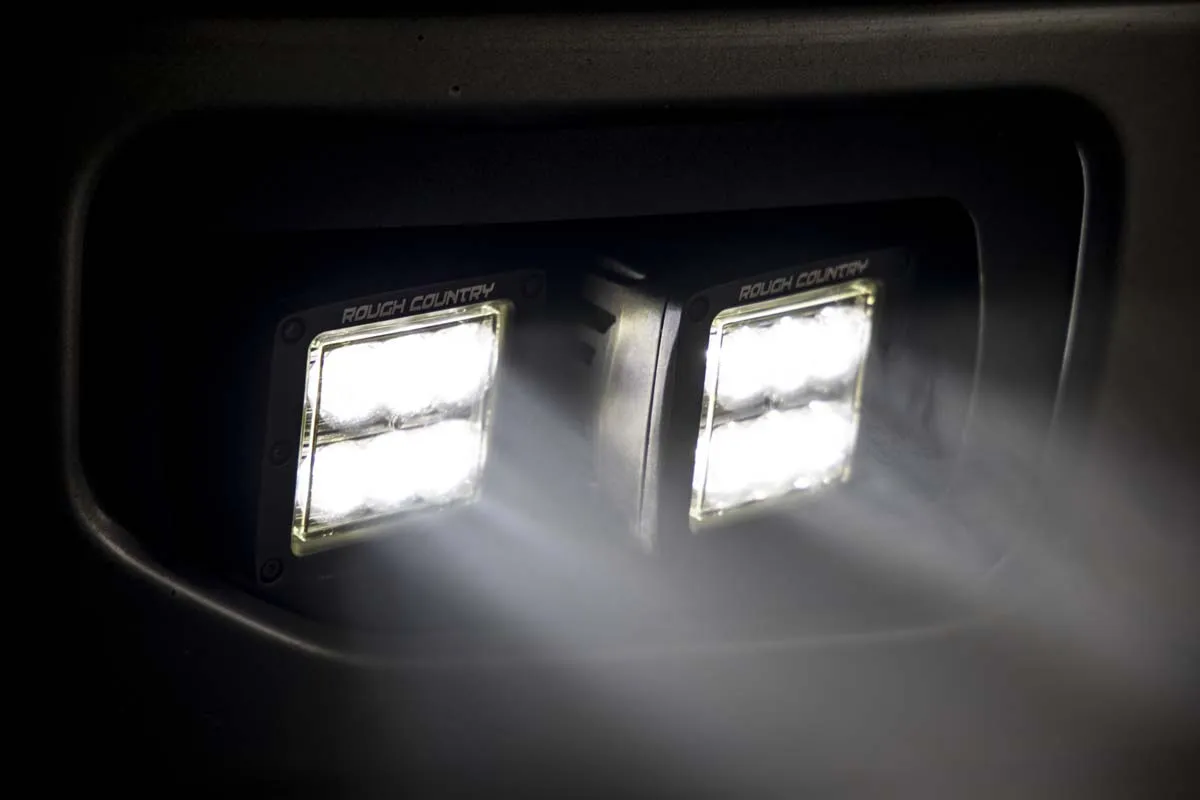 LED Light | Fog Mount | Dual 2" Black Pairs | SAE | Ford F-150 | 2015-2017
