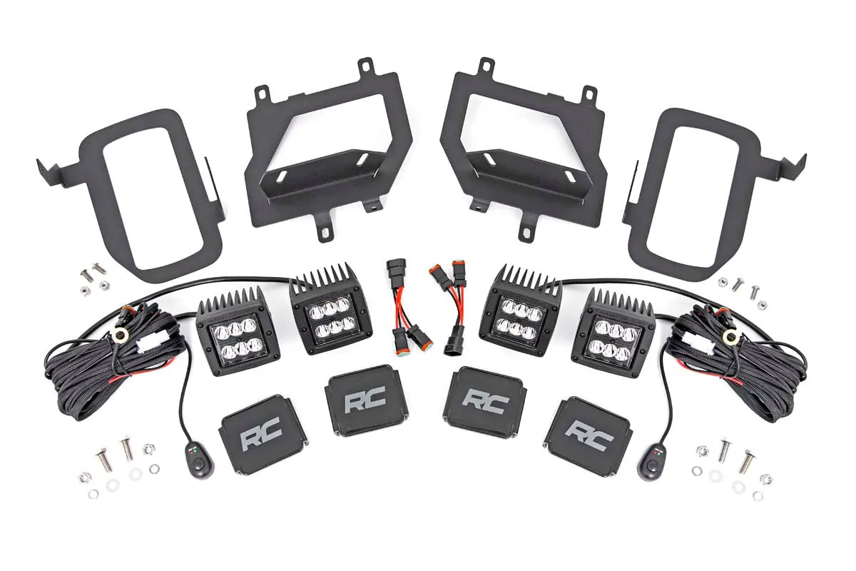 LED Light | Fog Mount | Dual 2" Black Pairs | Spot | Ford F-150 | 2015-2017