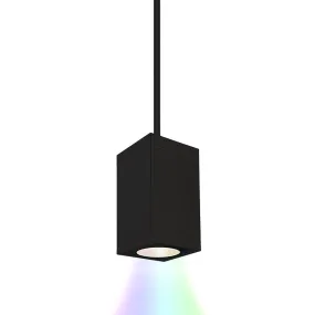 LED Pendant from the Cube Arch Collection in Black Finish by W.A.C. Lighting