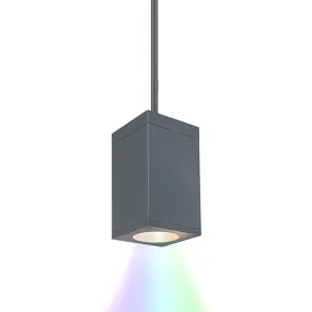 LED Pendant from the Cube Arch Collection in Graphite Finish by W.A.C. Lighting