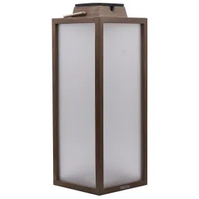 Les Jardins Tradition Weathered Teak Solar Powered Lantern
