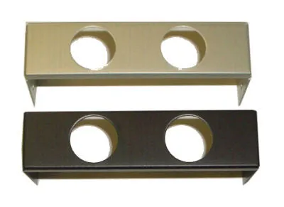 Lian Li 3.5in drive bay cover w/dual switch holes, Silver