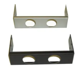 Lian Li 3.5in drive bay cover w/dual switch holes, Silver