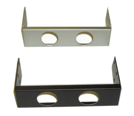 Lian Li 3.5in drive bay cover w/dual switch holes, Silver