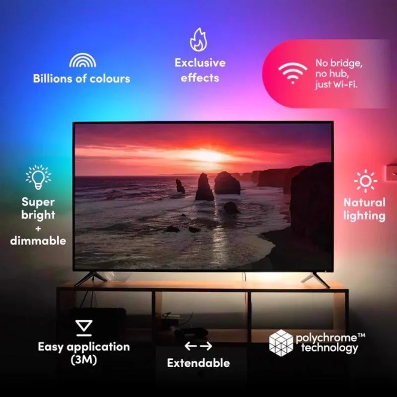 LIFX Smart Home 40 in. L Color Changing Plug-In LED Smart-Enabled Tape Light 1 pk