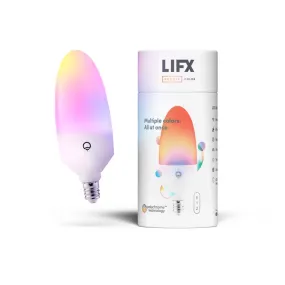 LIFX Smart Home B11 E12 (Candelabra) Smart-Enabled LED Bulb Color Changing 25 Watt Equivalence 1 pk