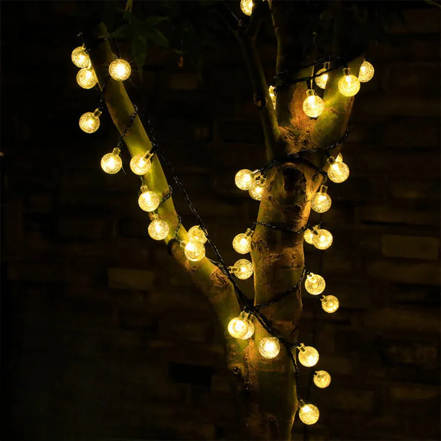 Litehouse Solar LED Bubble Ball White Glow Fairy Lights