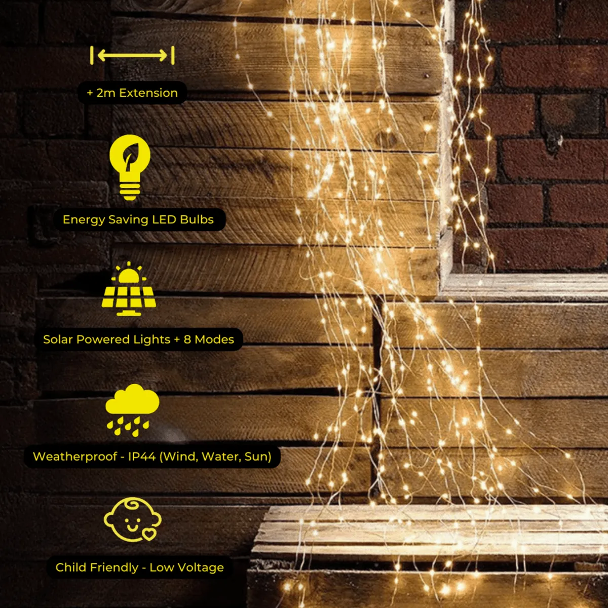 Litehouse Solar LED Firefly Copper Wire Fairy Lights