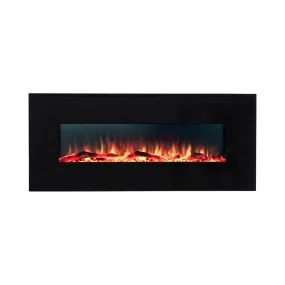 Longton Wall Mounted Electric Fireplace Black 128cm