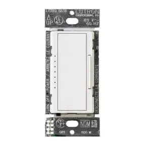 Maestro Digital Dimmer Switch, 600-Watt, Single-Pole or Multi-Location, White