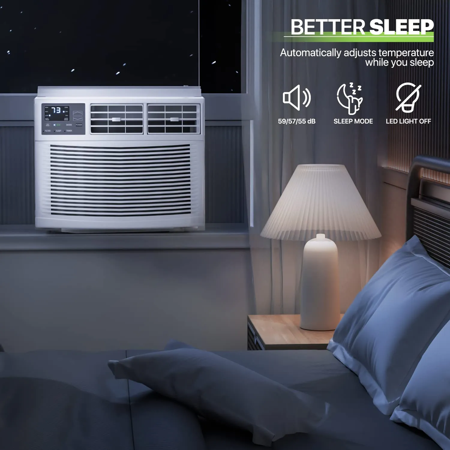 Magshion Window Air Conditioner 12000 BTU with Remote Control, Programmable Timer, Cooling for Large Rooms up to 450 Sq. Ft., 12K BTU Window AC Unit with Easy Install Kit