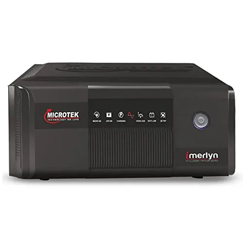 Microtek iMerlyn 1250 Pure Sine Wave 1100VA/12V Inverter, Support 1 Battery With 2 Year Warranty for Home, Office & Shops