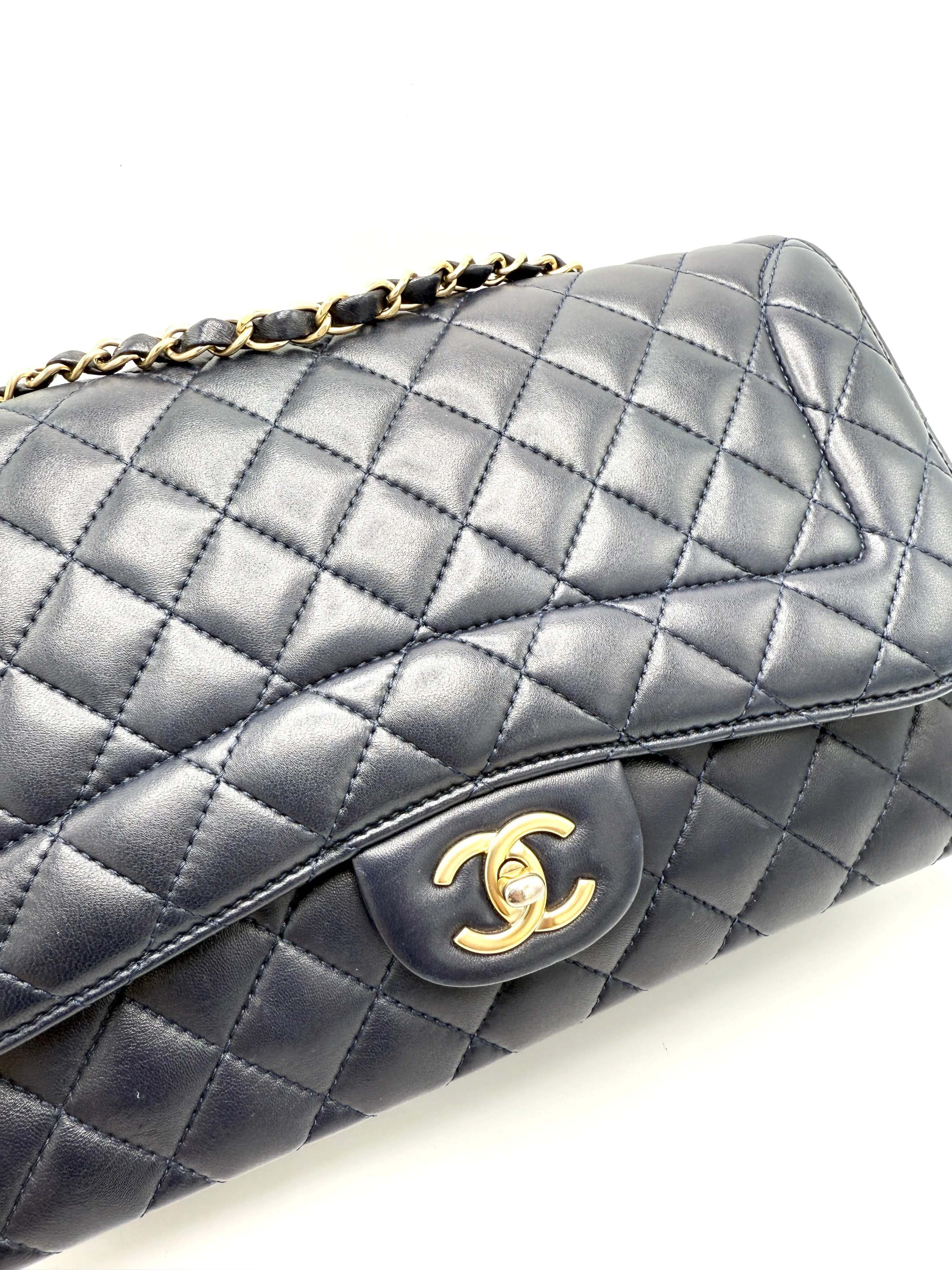 Midnight Blue Quilted Madamoiselle Chic Flap