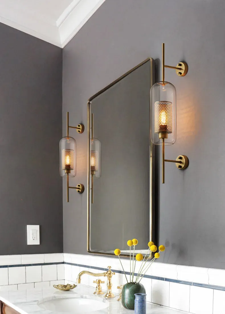 Modern Glass Wall Lamps Fixture Luminaire Sconce Lighting Bedside Living Room Home Decoration Aisel Horridor Golden Ball Light
