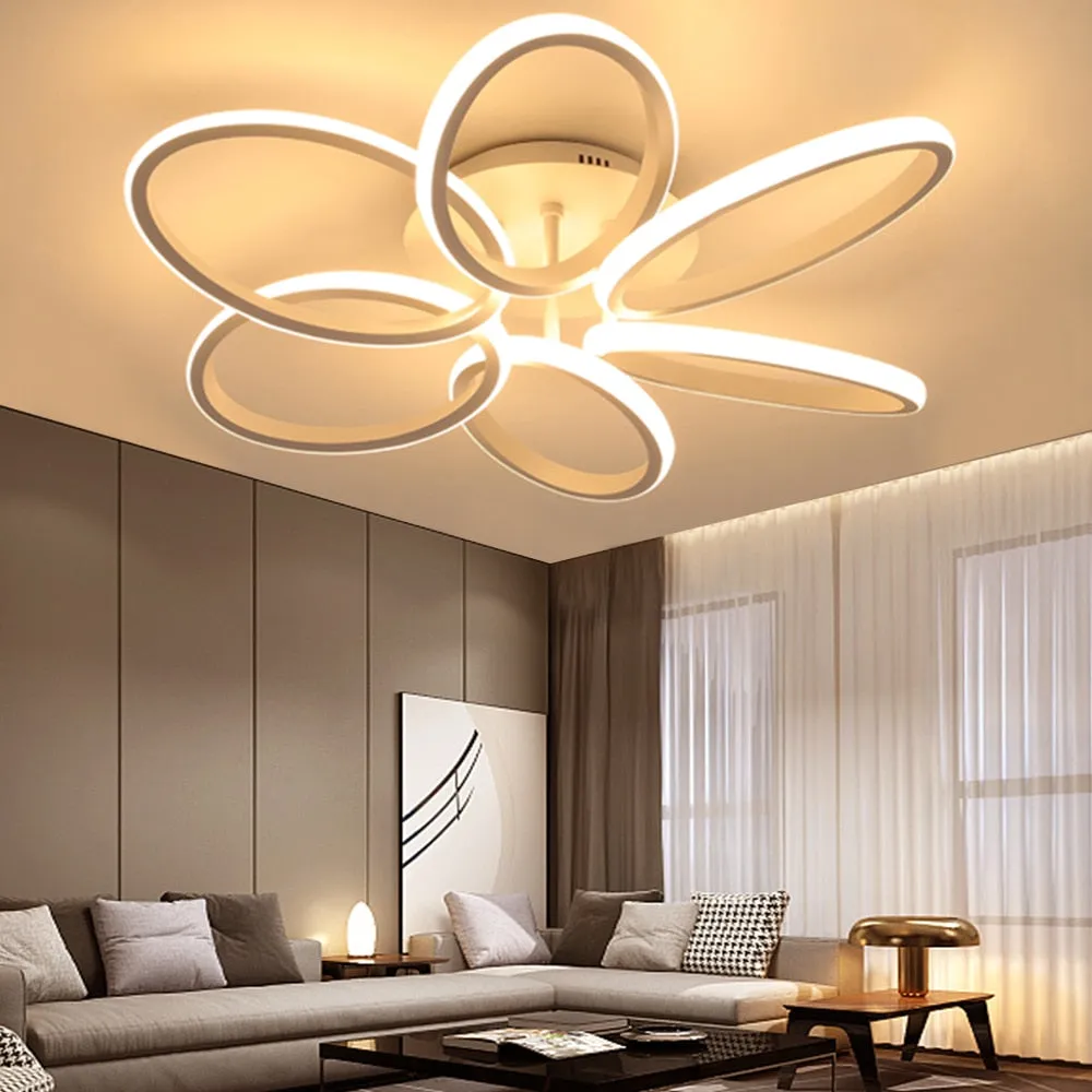 Modern Led Ceiling Lights Bedroom Lights Dining Table Ceiling Pendants Warm/Cold White Lighting Living Room Furniture Lamp