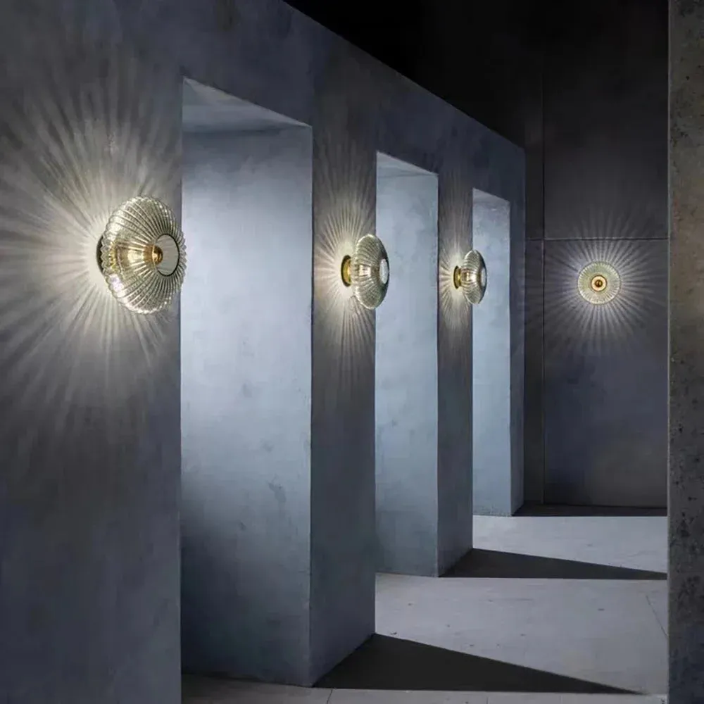 Modern LED Wall Lamps Glass Ripple Lights Corridor Aisle Staircase Dining Backdrop Simple Indoor Home Decoration Lustre Fixtures