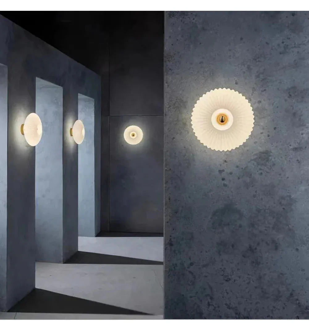 Modern LED Wall Lamps Glass Ripple Lights Corridor Aisle Staircase Dining Backdrop Simple Indoor Home Decoration Lustre Fixtures