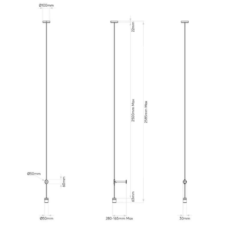 Modern Suspended Wall Light | Varied Finishes