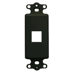 Modular Keystone Decora Faceplate, 1 Port, Black