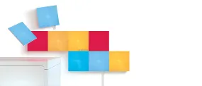 Nanoleaf NL29-0002SW-9PK Panneaux Lumineux Carrés Intelligents, Plastique, 9 W, Blanc