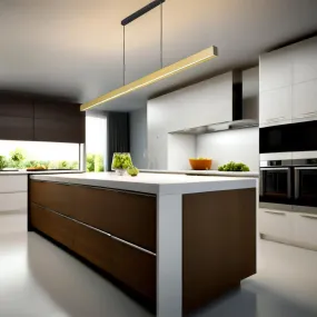 Navaro 1200mm Smart LED Linear Suspension Light CCT in Black, Gold/Black or White