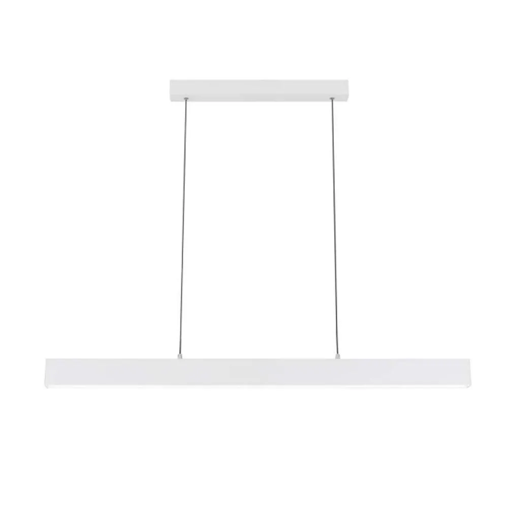 Navaro 1200mm Smart LED Linear Suspension Light CCT in Black, Gold/Black or White