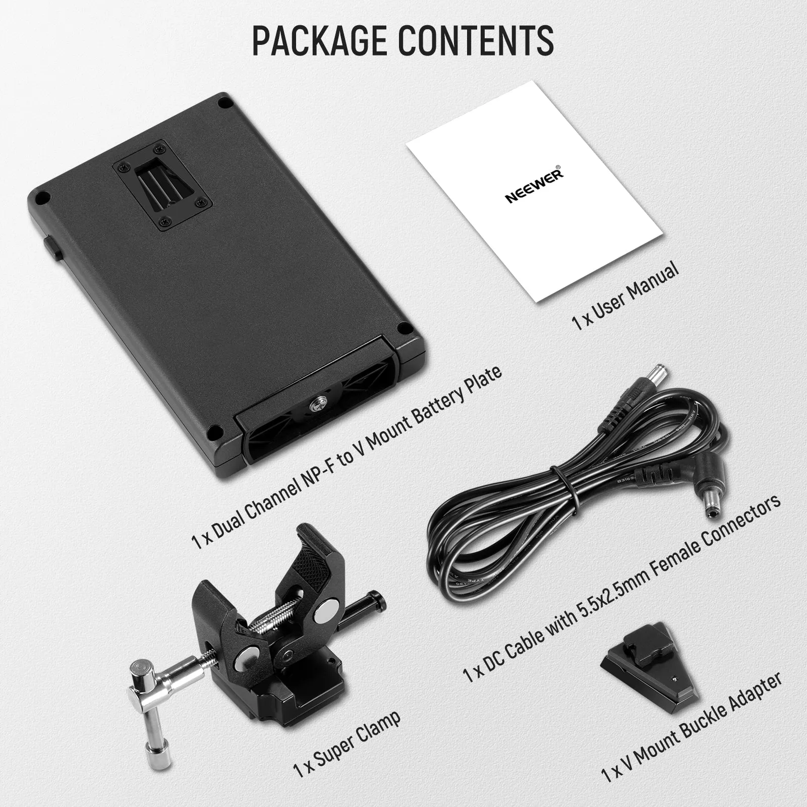 NEEWER PS010E NP-F Battery to V Mount Battery Converter Adapter