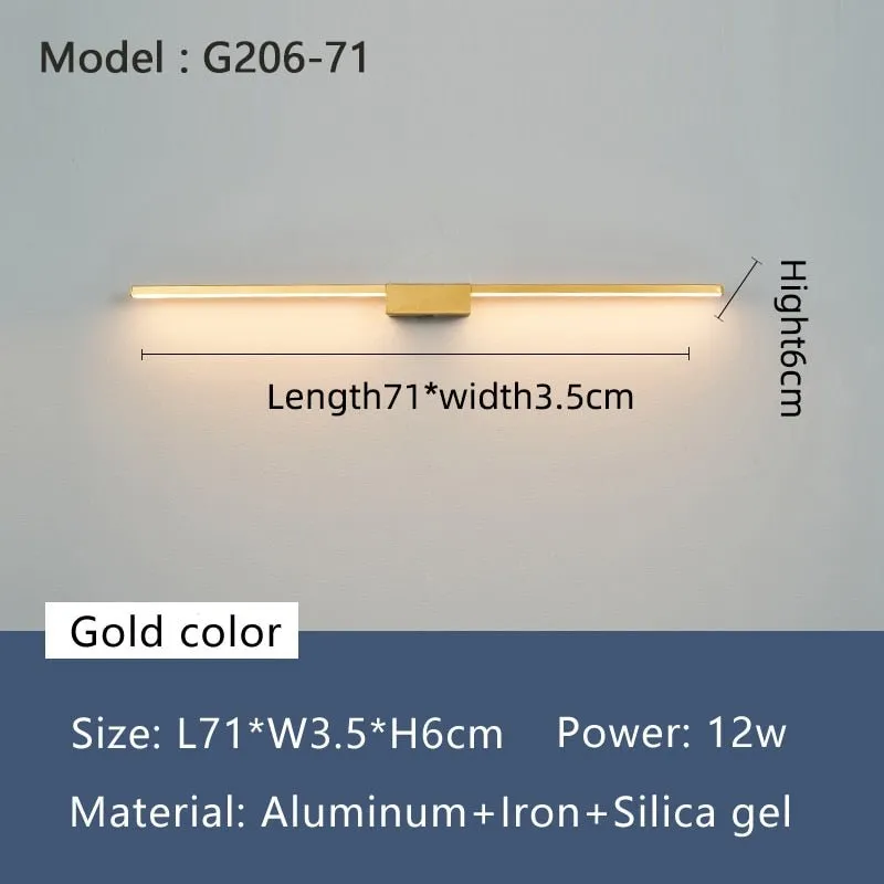 NEO Gleam LED Bathroom Mirror Light - Modern Wall Lamp 19W-27W