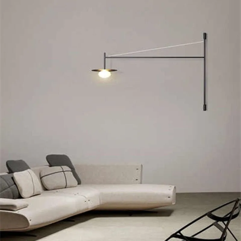 Nordic Black Swing Arm Wall Lamp