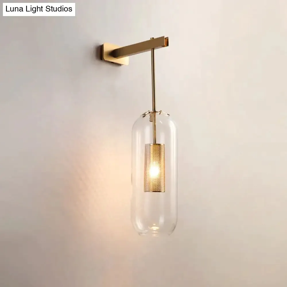 Nordic Modern Decor Glass Lampshade for Bedroom Study Room Stairs Art Wall Lamp