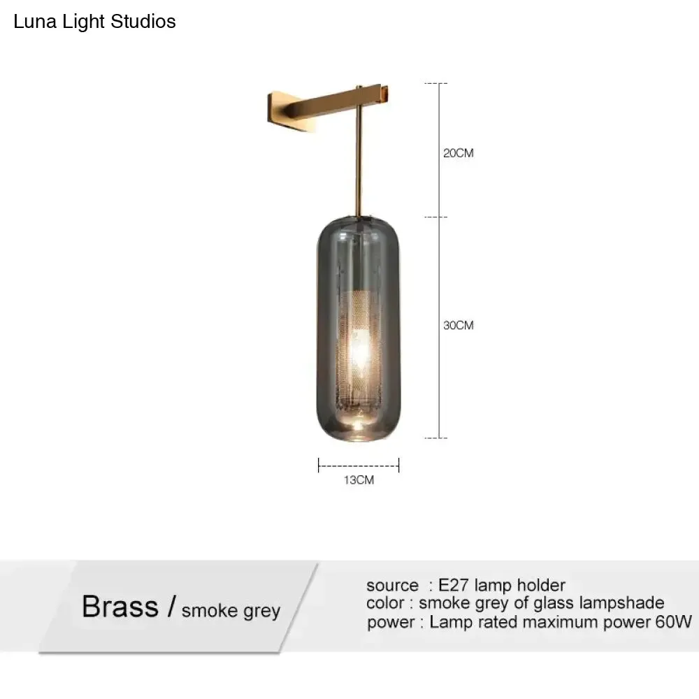 Nordic Modern Decor Glass Lampshade for Bedroom Study Room Stairs Art Wall Lamp