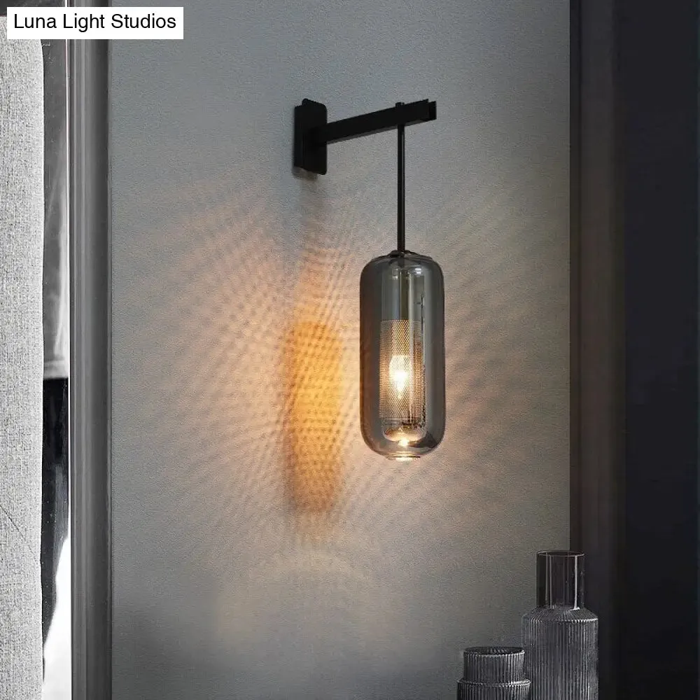 Nordic Modern Decor Glass Lampshade for Bedroom Study Room Stairs Art Wall Lamp