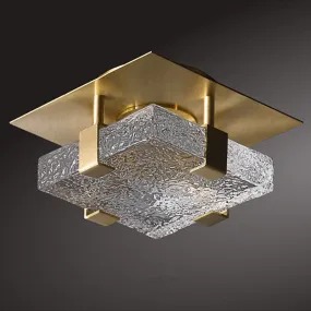 Nordic Modern LED Ceiling Lamp For Living Room Bedroom Corridor Personality Creative Marble All-Copper Indoor Lighting Luminaire