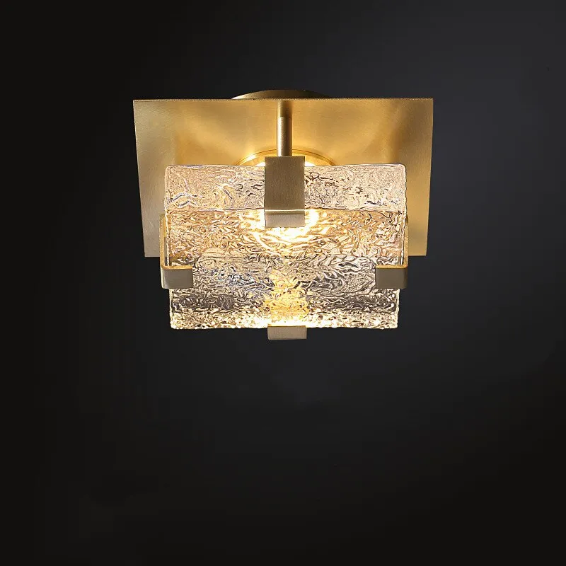 Nordic Modern LED Ceiling Lamp For Living Room Bedroom Corridor Personality Creative Marble All-Copper Indoor Lighting Luminaire