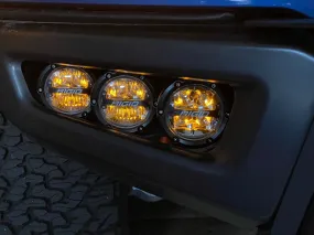 Offroad Alliance - Universal Triple Bumper Light Kit w/ Rigid Round 360-Series Lights - 2017-2020 Raptor