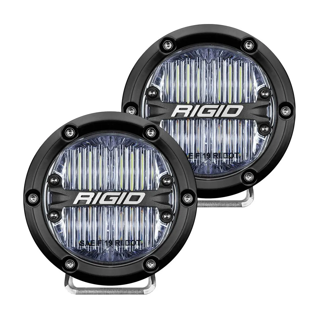Offroad Alliance - Universal Triple Bumper Light Kit w/ Rigid Round 360-Series Lights - 2017-2020 Raptor