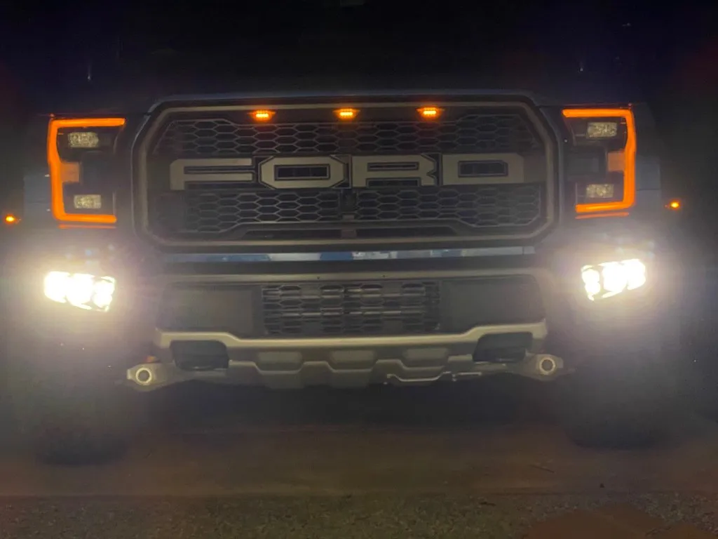 Offroad Alliance - Universal Triple Bumper Light Kit w/ Rigid Round 360-Series Lights - 2017-2020 Raptor