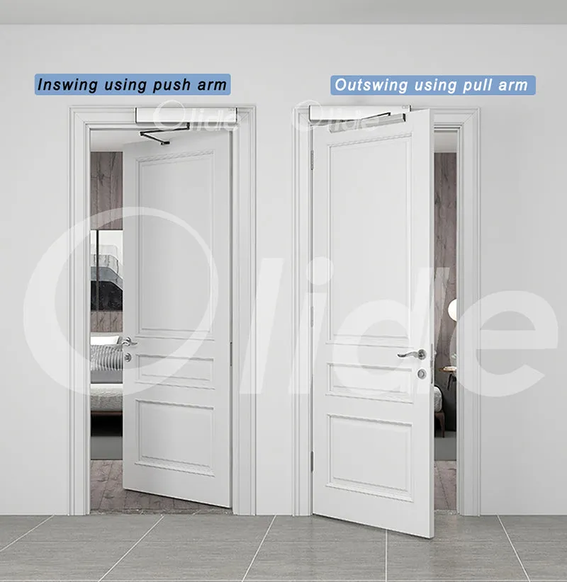Olide Automatic Handicap Door Operator with Toilet Push Switches, Commercial Swing Door Opener for Disabled