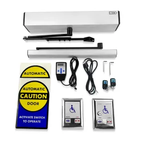 Olide Automatic Handicap Door Operator with Toilet Push Switches, Commercial Swing Door Opener for Disabled